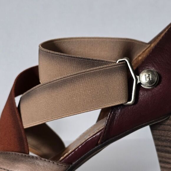 Hispanitas Brown Multi Strappy Heels Size 38 US 7 - Picture 6 of 11